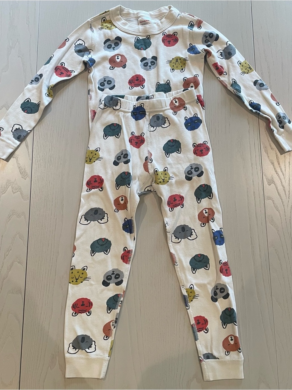 Hanna Andersson HannaJams Long John Pajama Set Cuddly Critters - Size 5 110